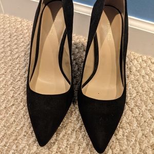 Saks Fifth Avenue Suede Black Pumps